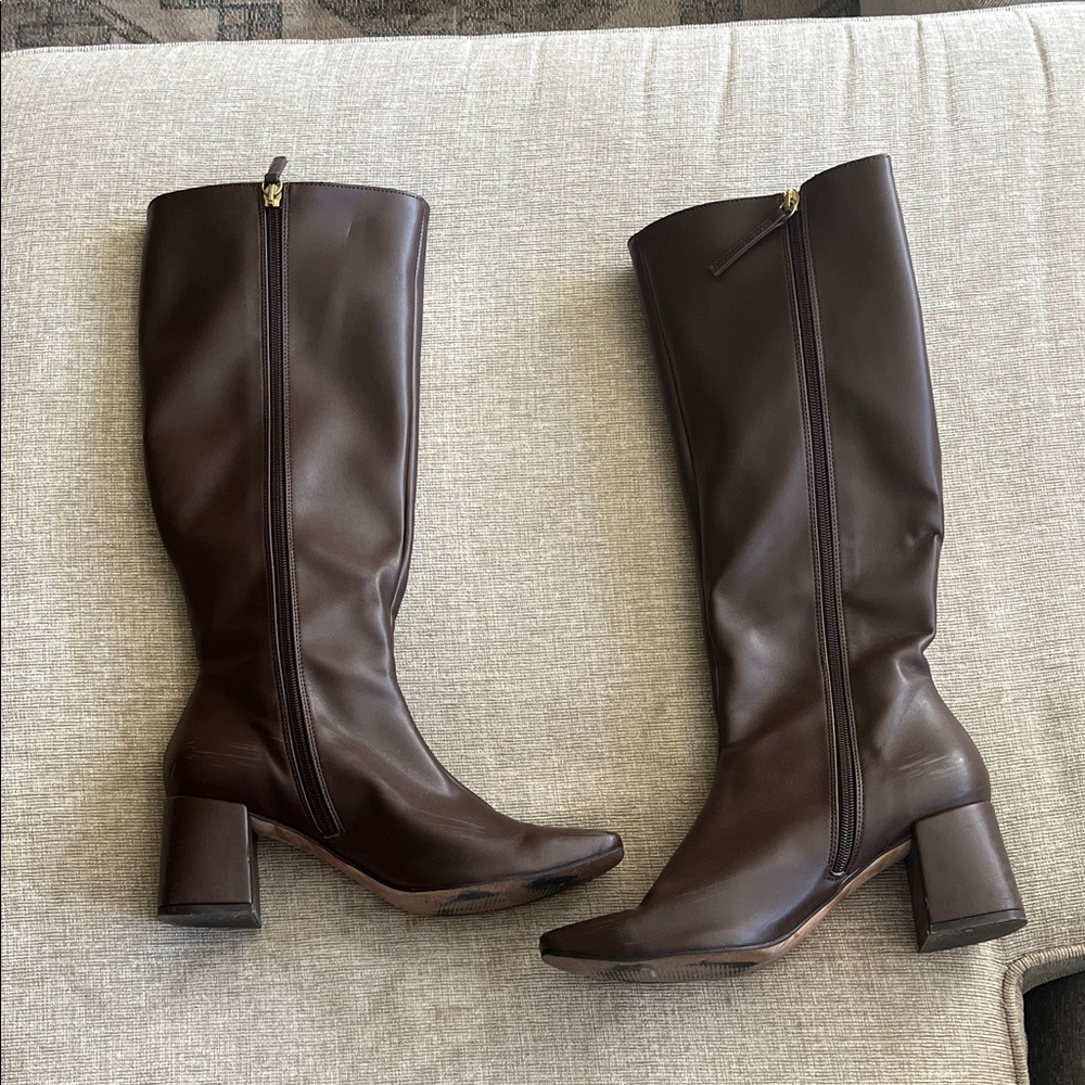 ALOHAS Dark Brown Heeled Boots